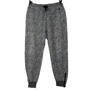 Hollister Grey Marl Space Dye Jogger Sweatpants with Ankle Zips Womens Small S